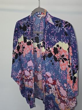 Victoria's Secret Floral Kimono Cardigan in Navy, Pink, Coral, Black